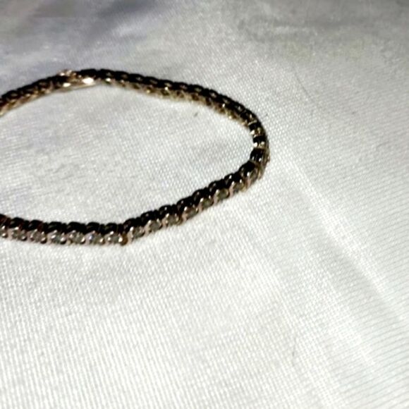 Sterling Silver & CZ Tennis Bracelet - Picture 3 of 3